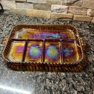 Vintage Indiana Glass relay tray
